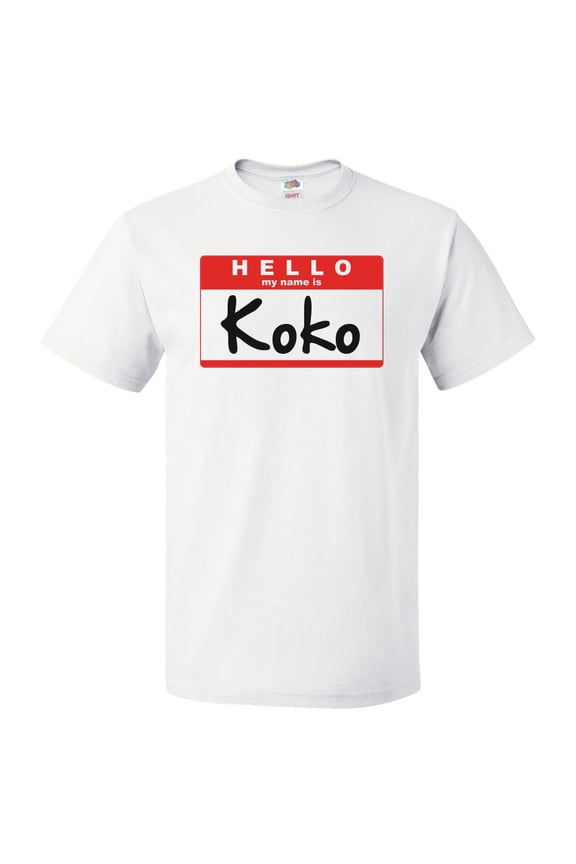 Hello My Name Is Koko T shirt Tee Gift