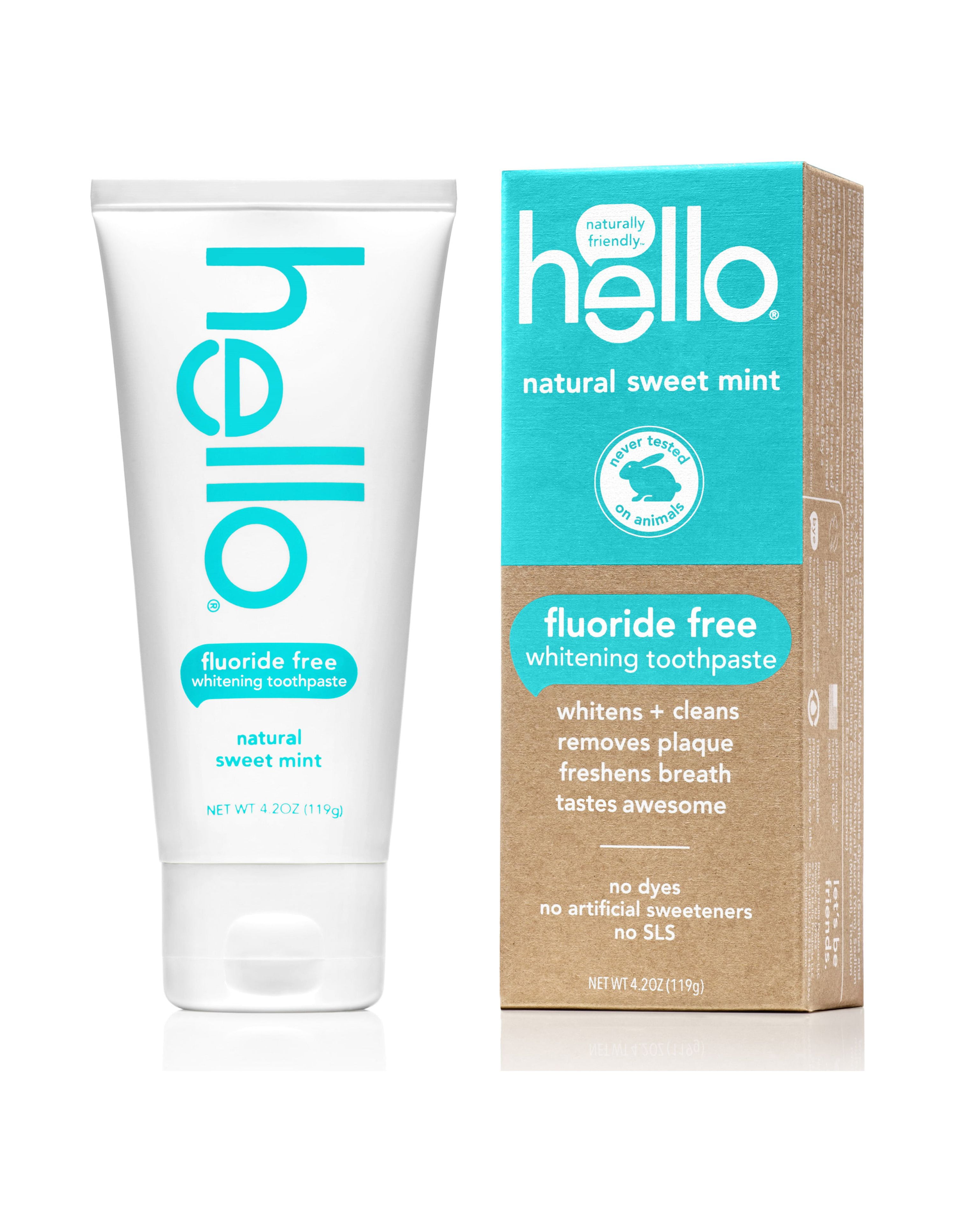 Hello Natural Sweet Mint Fluoride Free Toothpaste, 4.2 oz