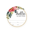 thumbnail image 1 of Hello I'm New Here Bright Floral Newborn Sign / 10" Round Dry Erase Fill In Infant Baby Hospital Round Photography Sign / Botanical Birth Announcement Circle Photo Prop, 1 of 6