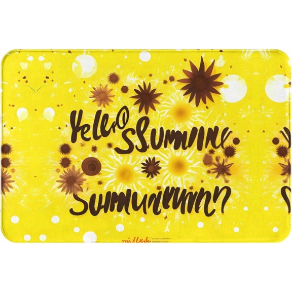 Hello Nice Sunshines Welcome Door Mat 16x24 Inch Outdoor Entry Rug for Home Easy to Clean Durable Dirt Resistant