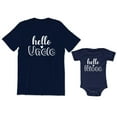 thumbnail image 1 of Hello Niece Men's T-Shirt Matching Tee Hello Uncle Baby Bodysuit Kids Toddler Shirt, 1 of 3