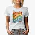 thumbnail image 1 of Hello Nurse with Flower & Heart, Groovy Retro Wavy Text Merch Gift, White T-Shirt, Medium, 1 of 5