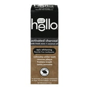 Hello Oral Care Activated Charcoal Fluoride Free Whitening Toothpaste 4 oz Pack of 6