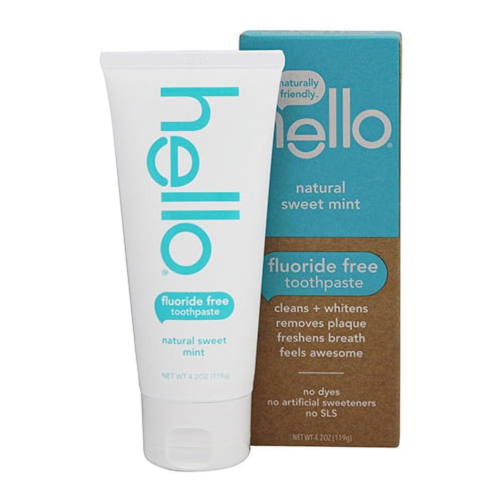 Hello Oral Care Fluoride Free Toothpaste Sweet Mint, 4.2 Oz, 6 Pack