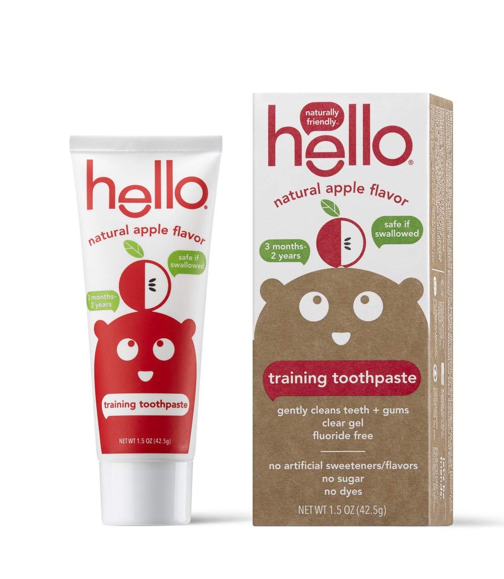Hello Oral Care Fluoride Free Training Toothpaste for Toddlers + Kids