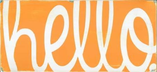 Hello Orange Canvas Art - Alli Rogosich (10 x 20)