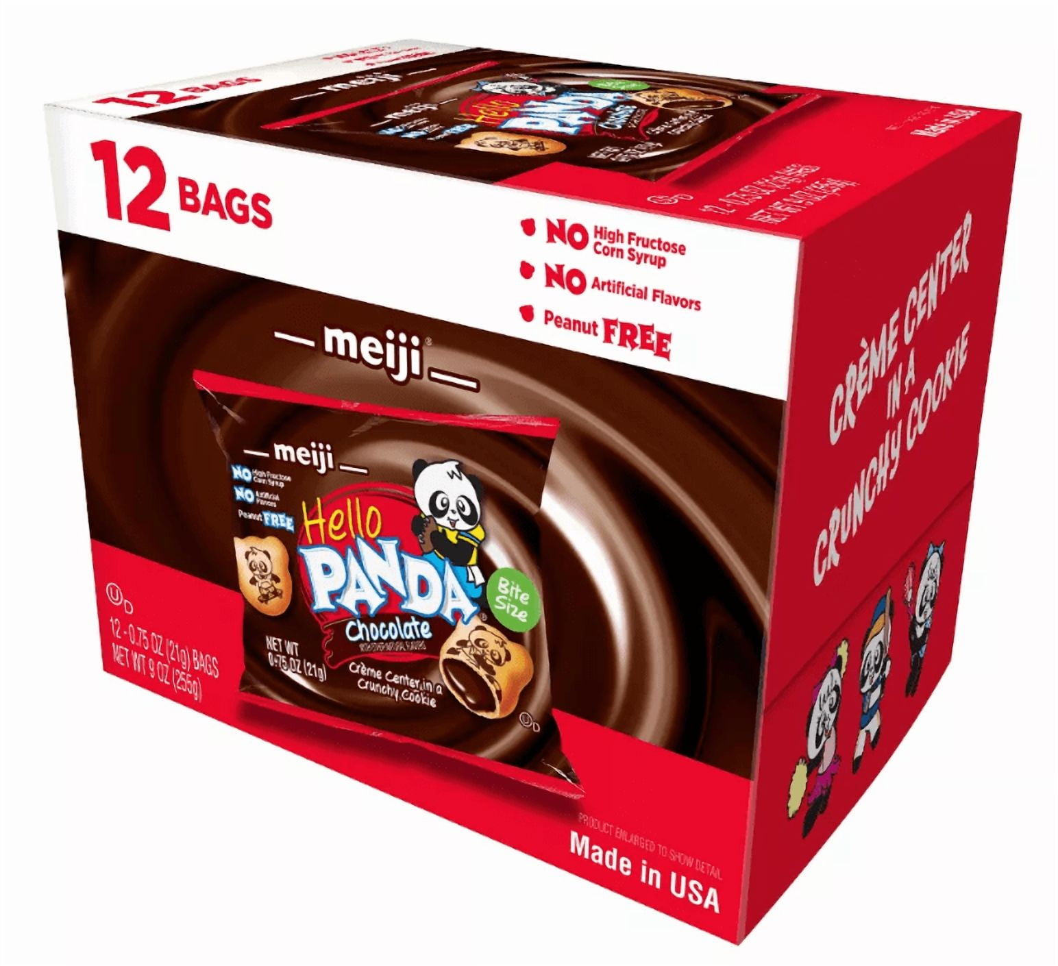 Meiji Hello Panda, Chocolate Snack Box, 9oz/12ct, Fun Treat
