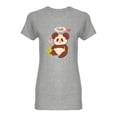 thumbnail image 1 of Hello Panda Design Shaped T-Shirt Women -Image by Shutterstock, Female Large, 1 of 2