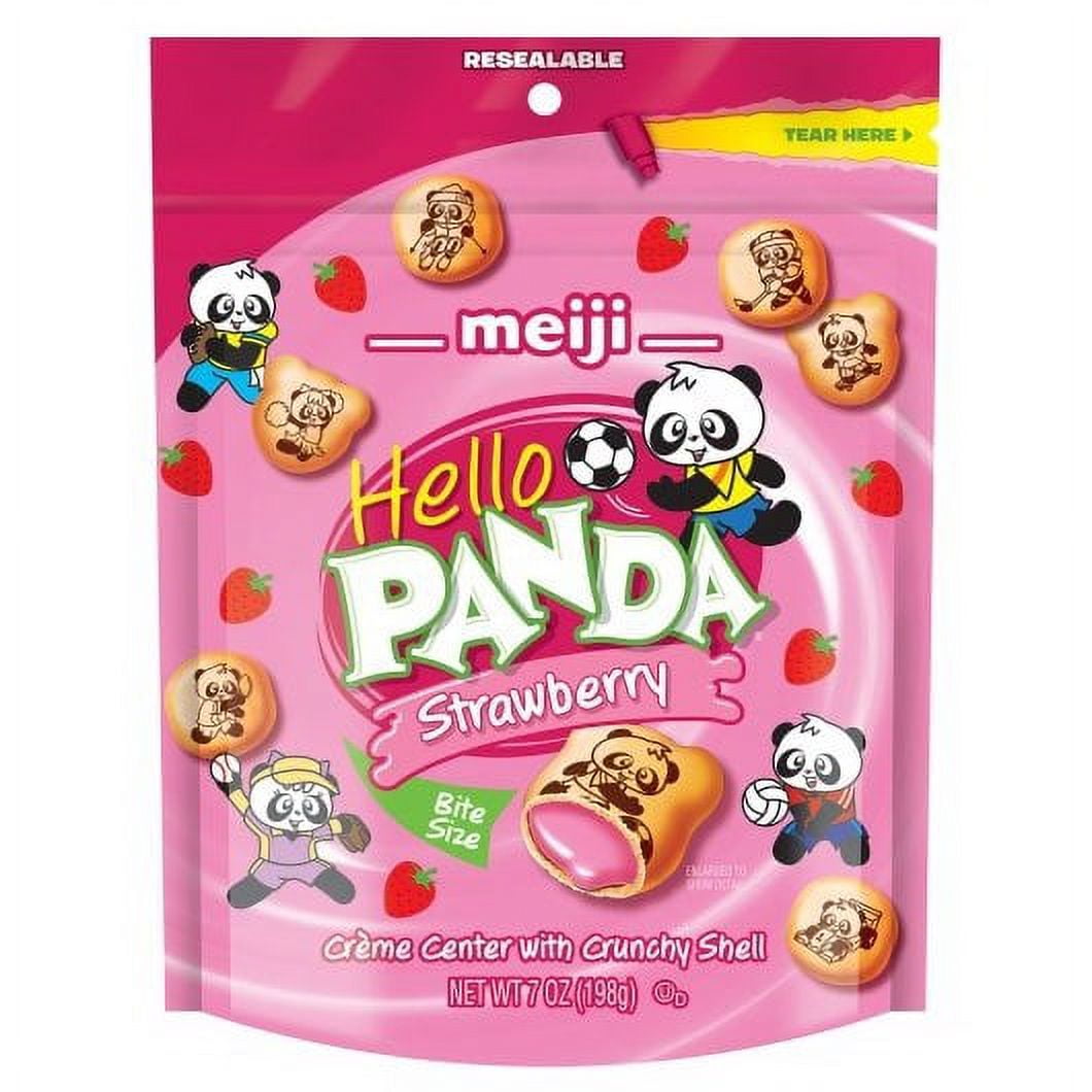 ♡panda♡ 120/130（U）（O） Hello Panda Meiji Strawberry Creme Filled Bite Size Cookie