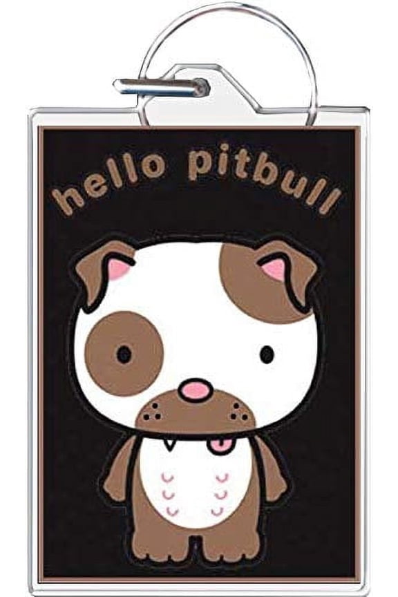 Hello Pitbull Keychain