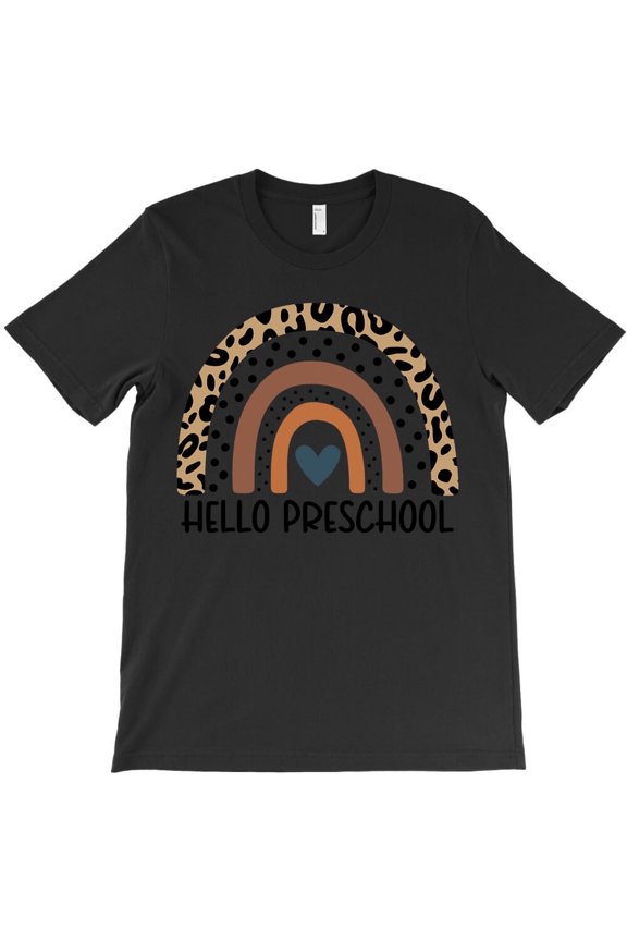 Hello Preschool Rainbow Teacher Team Funny Preschool Squad Girls Gift H19775 T-Shirt, for Men and Women, Up to Size 5XL