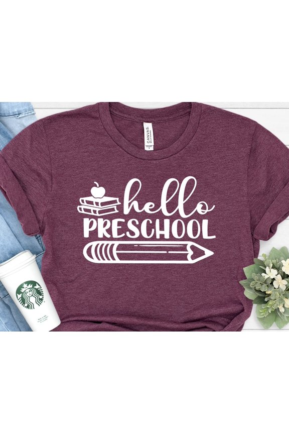 Hello Preschool ShirtPreschool Teacher ShirtTeacher GiftGift for TeachersTeacher ShirtPres