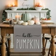 thumbnail image 1 of Hello Pumpkin Cotton Linen Table Runner, Washable Table Runners for Kitchen, Dining Room, Holiday, Home Party Table Decor, 13x108 Inches, 1 of 9