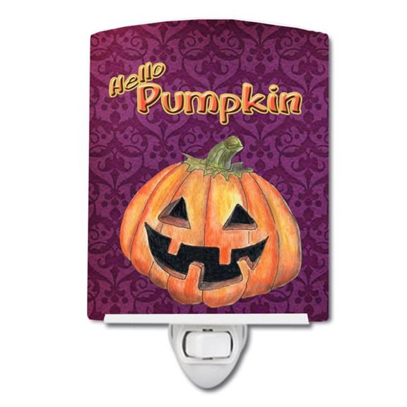 Hello Pumpkin Halloween Ceramic Night Light