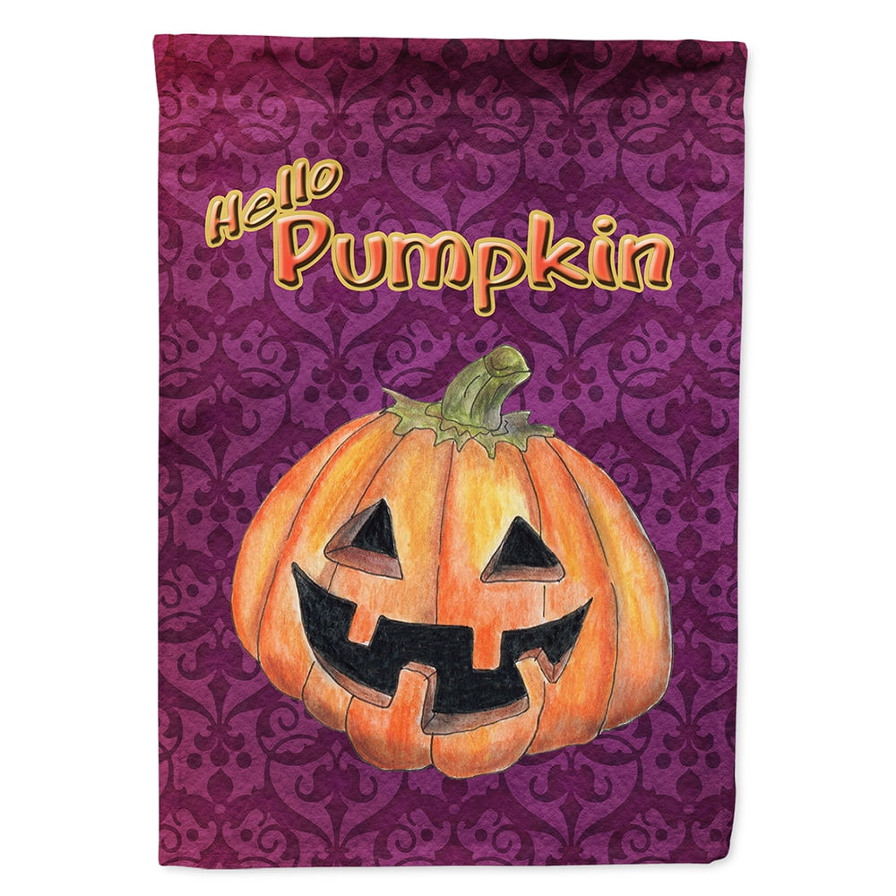 Hello Pumpkin Halloween Garden Flag - Walmart.com