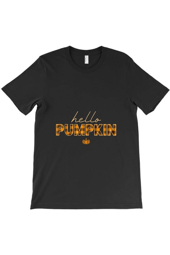 Hello Pumpkin Leopard Print Thanksgiving Autumn Fall Season, G17676 Unisex T-Shirt, Up to Size 5XL