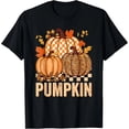 thumbnail image 1 of Hello Pumpkin Leopard Print for Fall Thanksgiving Men Women T-Shirt, 1 of 1