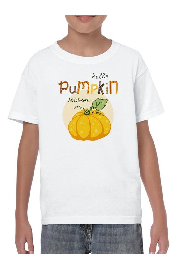 Hello Pumpkin Season T-Shirt Juniors -Image by Shutterstock, Small