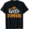 thumbnail image 1 of Hello Pumpkin Shirt Funny Pumpkin Autumn Fall Season T-Shirt Black 2X-Large, 1 of 4