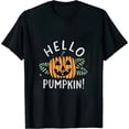 thumbnail image 1 of Hello Pumpkin Sunflower Halloween Fall Thanksgiving T-Shirt, 1 of 5