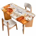 Hello Pumpkin Table Cloths for 4 Foot Rectangle Tables, Orange ...
