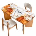 Hello Pumpkin Table Cloths for 4 Foot Rectangle Tables, Orange ...
