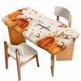 Hello Pumpkin Table Cloths for 6 Foot Rectangle Tables, Orange ...