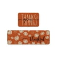 thumbnail image 1 of Hello Pumpkin Thankful Fall Kitchen Mats Set of 2,Thanksgiving Decorative Kitchen Rugs Seasonal Autumn Home Decor Low-Profile Kitchen Rugs for Floor - 15.7x23.6 and 15x47 Inch, 1 of 6