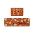 thumbnail image 1 of Hello Pumpkin Thankful Fall Kitchen Mats Set of 2,Thanksgiving Decorative Kitchen Rugs Seasonal Autumn Home Decor Low-Profile Kitchen Rugs for Floor - 15.7x23.6 and 15x47 Inch, 1 of 6