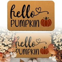 Hello-Pumpkin Welcome-Doormats - Non-Slip Coir Entrance-Mat Fall-Harvest-Festival Front-Door-Mat Porch-Rugs Home-Decor