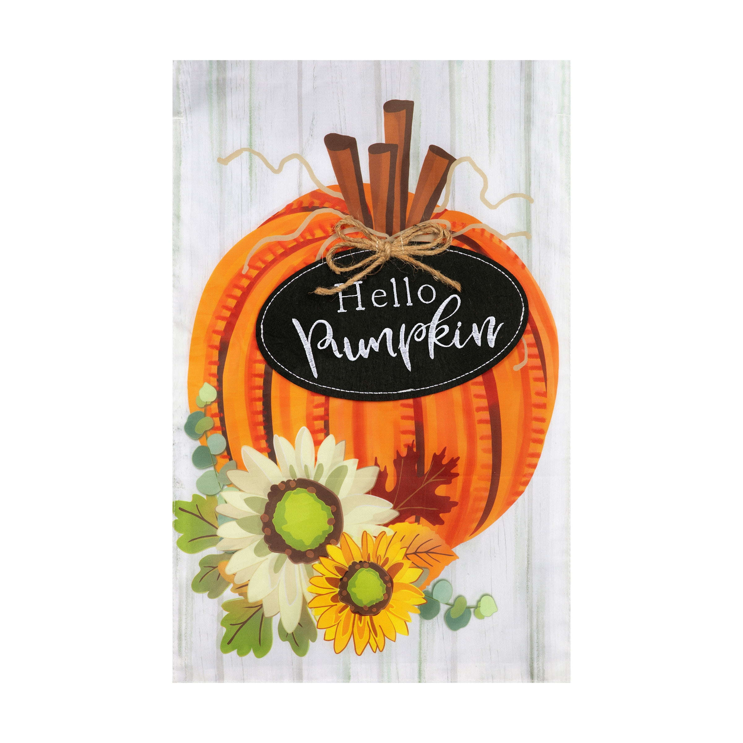 Hello Pumpkins Yard Flag 11.5in x 18in