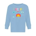 thumbnail image 1 of Hello Rainbow And Clouds Long Sleeve Toddler -Image by Shutterstock,  5 Toddler, 1 of 4