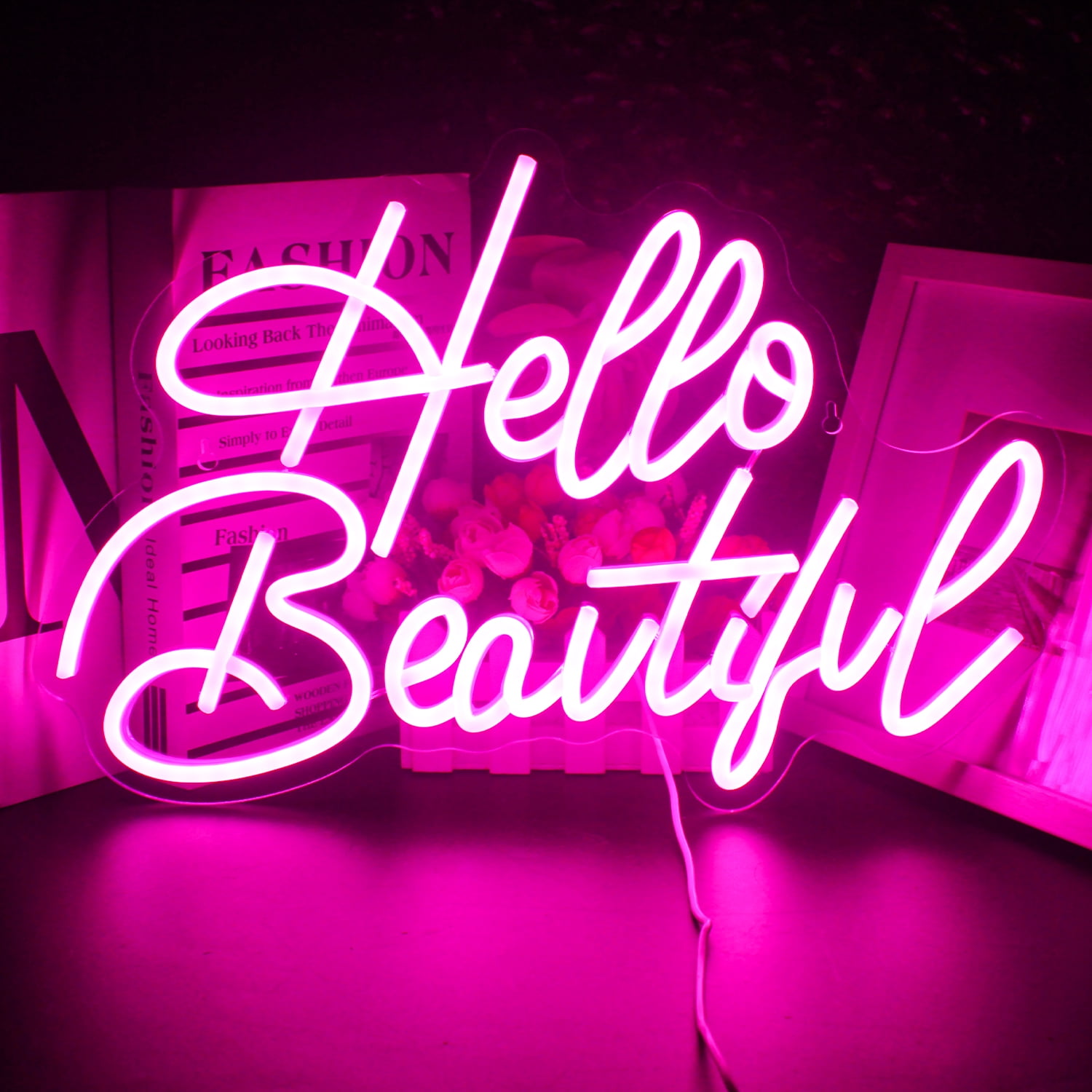 Hello Rosa Hello Beautiul LED Neon Light Signs USB Power for Home ...