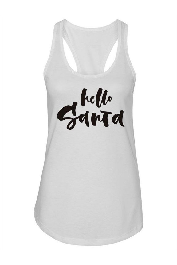 Hello Santa. Tank Women -Image by Shutterstock, Female x-Small