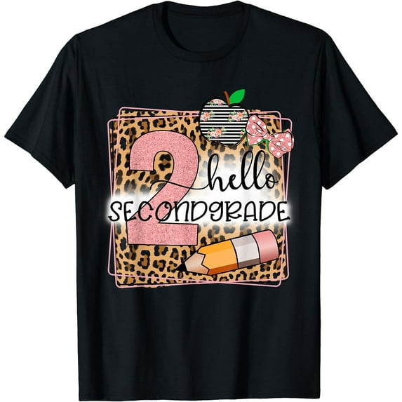 Hello Second Grade 2nd Grade Back To School Teacher Kid Girl T-Shirt