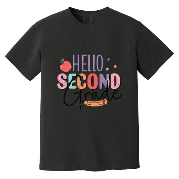 Hello Second Grade Funny Back To School Student Teacher Gift Comfort Color T-Shirt