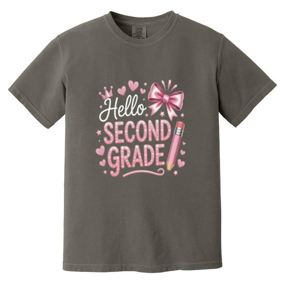 Hello Second Grade Funny First Day Of School Student Teacher Comfort Color T-Shirt