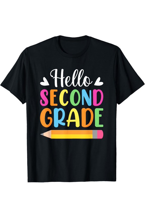 Hello Second Grade Team 2nd Grade Back to School Teacher Kid T-Shirt