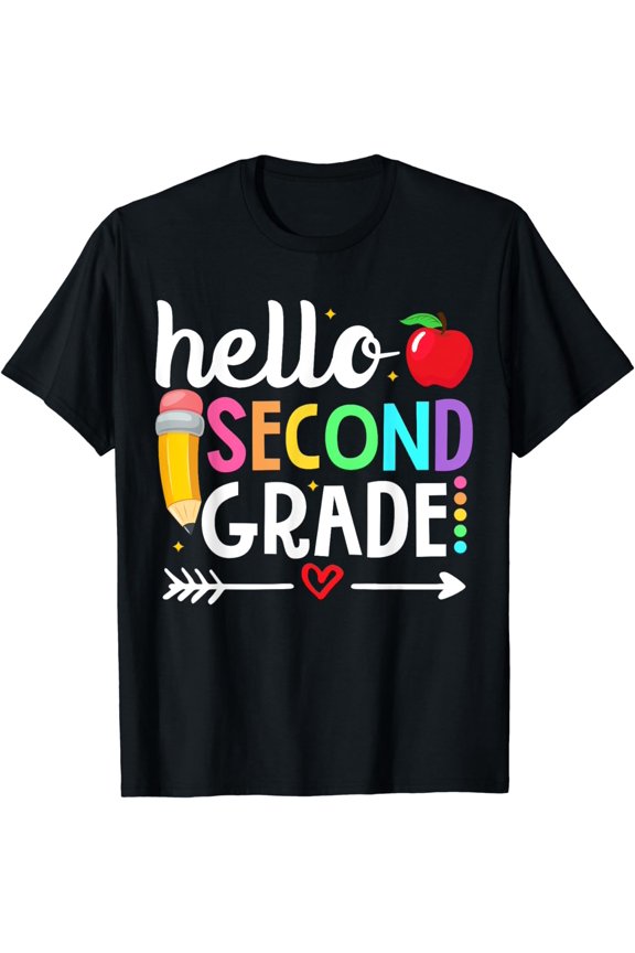 Hello Second Grade Team 2nd Grade Teacher Back to School T-Shirt