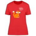 thumbnail image 1 of Hello! Smiling Fox Doodle T-Shirt Women -Image by Shutterstock, Female Medium, 1 of 2