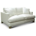thumbnail image 1 of Hello Sofa Home Galaxy Modern Top Grain Leather Loveseat in White, 1 of 7