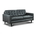 thumbnail image 1 of Hello Sofa Home Naples Mid-Century Top Grain Leather Loveseat in Gray, 1 of 11