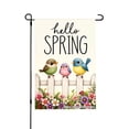 thumbnail image 1 of Hello Spring Birds On Fence Garden Flag For Home Outdoor Garden Yard Decor 12x18 Inch, 1 of 5