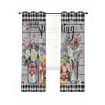 thumbnail image 1 of Hello Spring Blackout Curtains 63 Inch Length Rose Purple Pink Flower Red Heart Gray Wood Grain Plaid Thermal Insulated Window Curtain Window Drapes 2 Panels for Bedroom Living Room 52"Wx63"L, 1 of 9