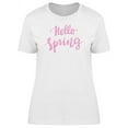 thumbnail image 1 of Hello Spring Cute Purple Quote T-Shirt Women -Image by Shutterstock, Female x-Large, 1 of 2