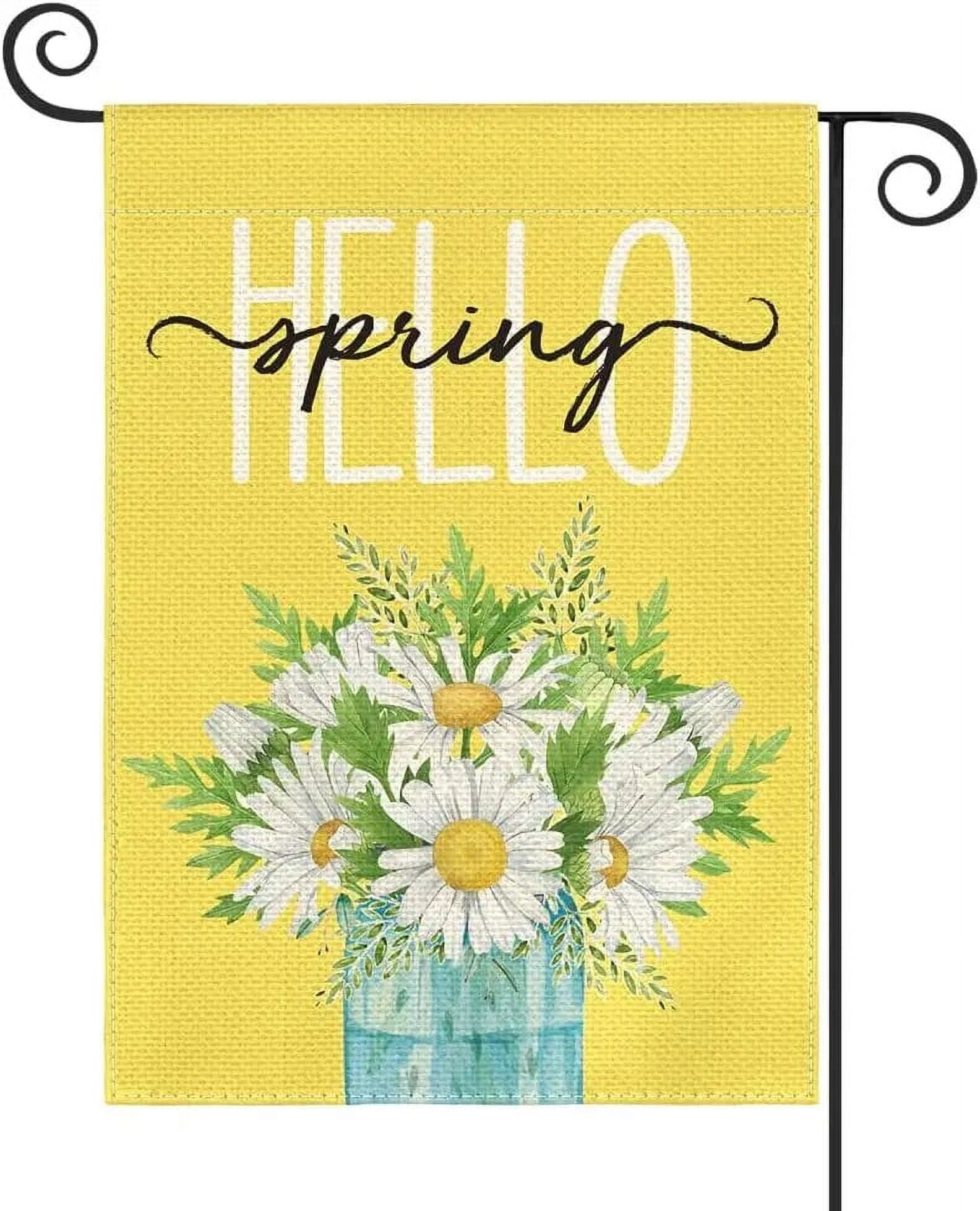 Hello Spring Daffodil Garden Flag 12x18 In Double Sided Outside Floral hello-spring-daffodil-garden-flag-12x18-in-double-sided-outside-floral