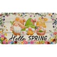 thumbnail image 1 of Hello Spring Door Mat Welcome Mat 30" X 17" Gnome Spring Welcome Mats Outdoor Decor Holiday Low-Profile Floor Mat Switch Mat for Indoor Outdoor, 1 of 6