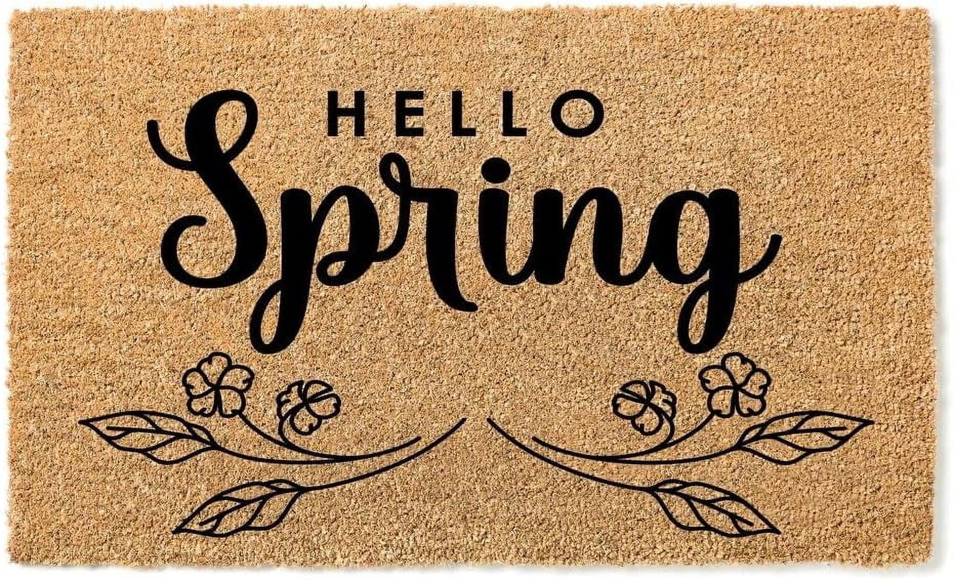 Hello Spring Doormat Love Spring Welcome Mat Springtime Door Mat Spring ...