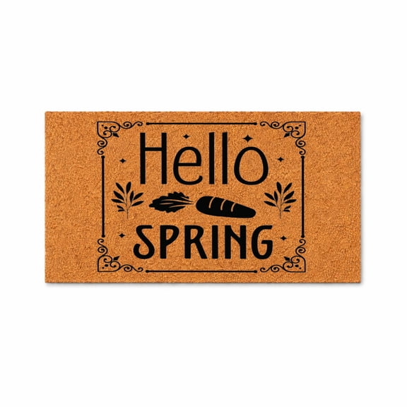 Hello Spring Doormat, Welcome Mat, Front Porch Decor, Housewarming New Home Closing Birthday Gift 7772 (36x72 inches) 7772
