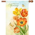 thumbnail image 1 of Hello Spring Flag,Spring Garden Flag Double Sided Welcome Burlap Seasonal House and Bird Spring House Flags 28x40 Inch Spring Yard Signs Outdoor Decor for Homes,Gardens,Patio or Lawn with 2 Grommets, 1 of 6